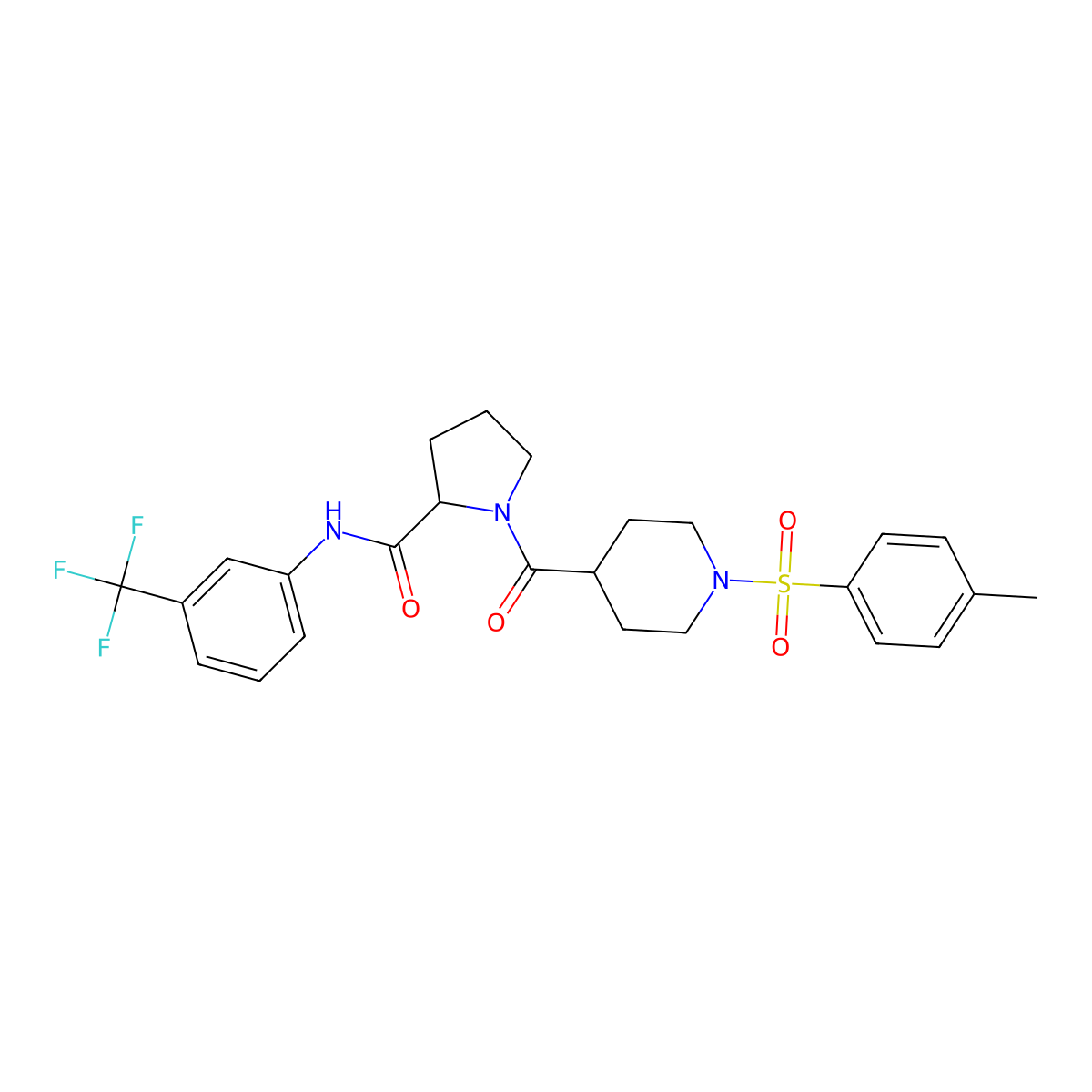 C25H28F3N3O4S molecular structure, CAS 1014101-48-4