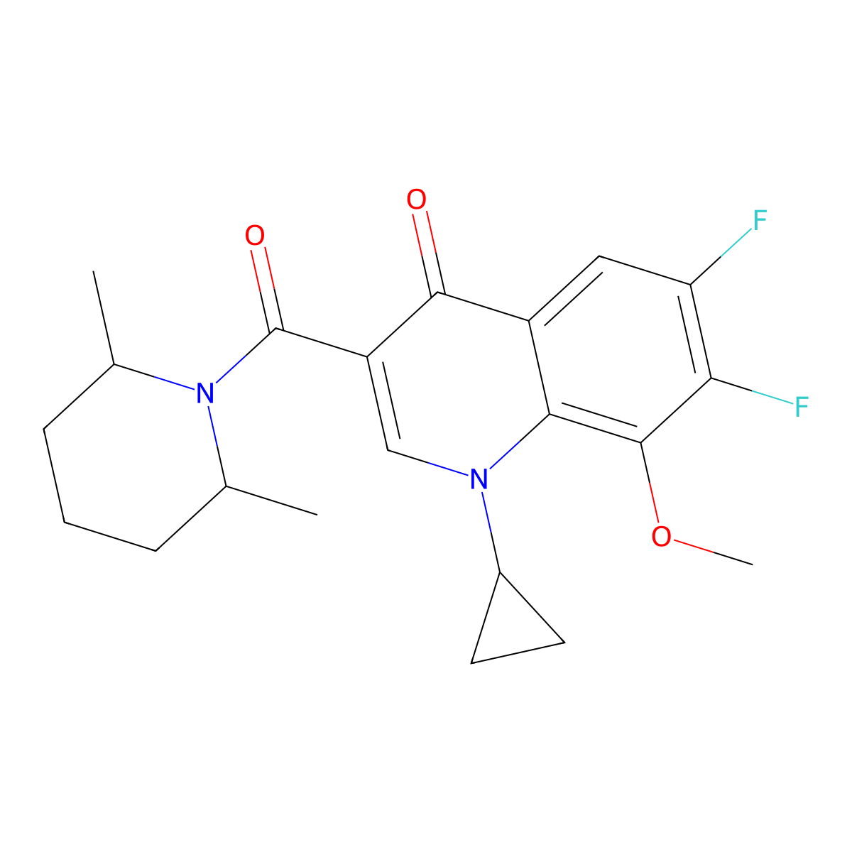 C21H24F2N2O3 molecular structure, CAS 1014102-21-6