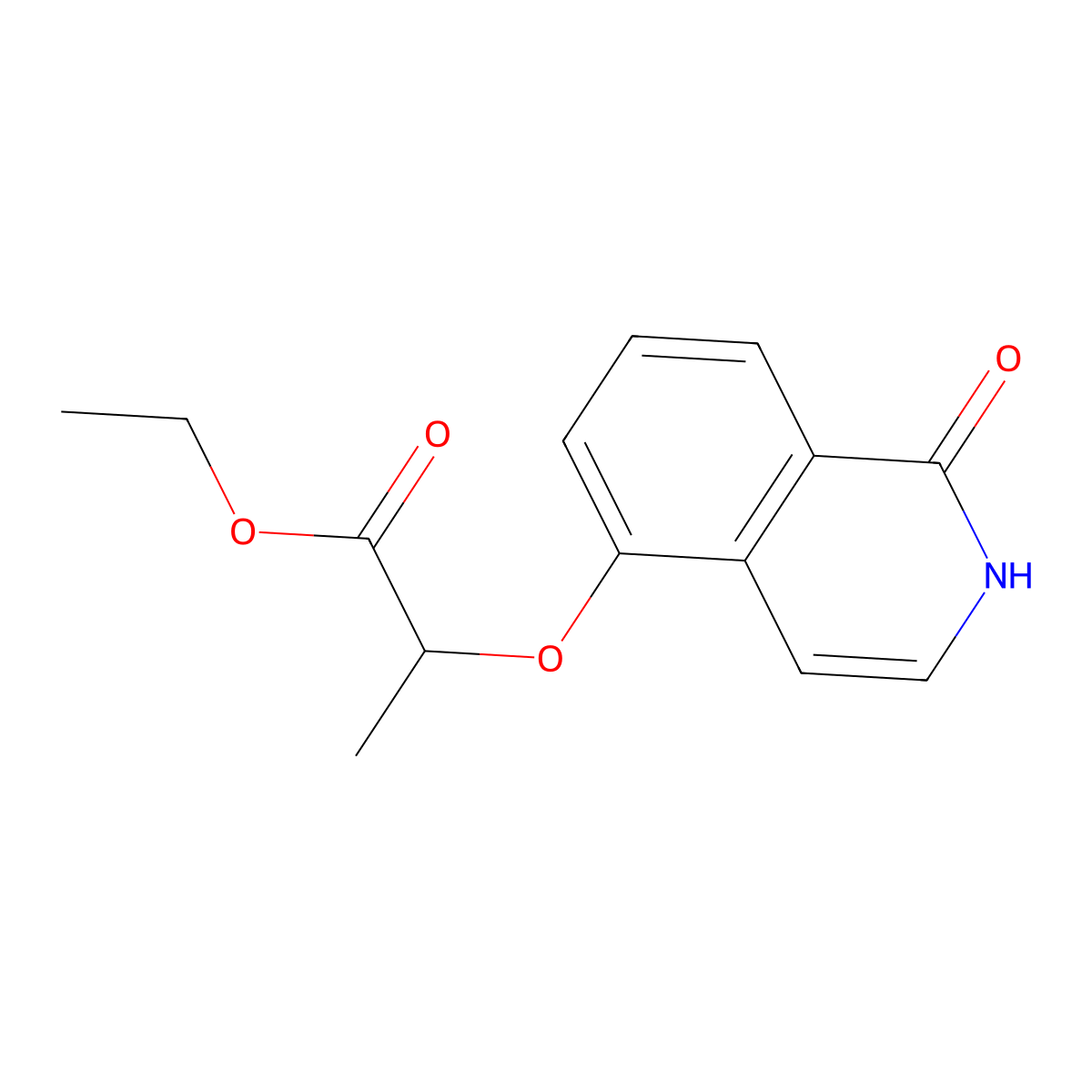 Ethyl 2-[(1-oxo-1,2-dihydroisoquinolin-5-yl)oxy]propanoate molecular structure, CAS 1014107-39-1
