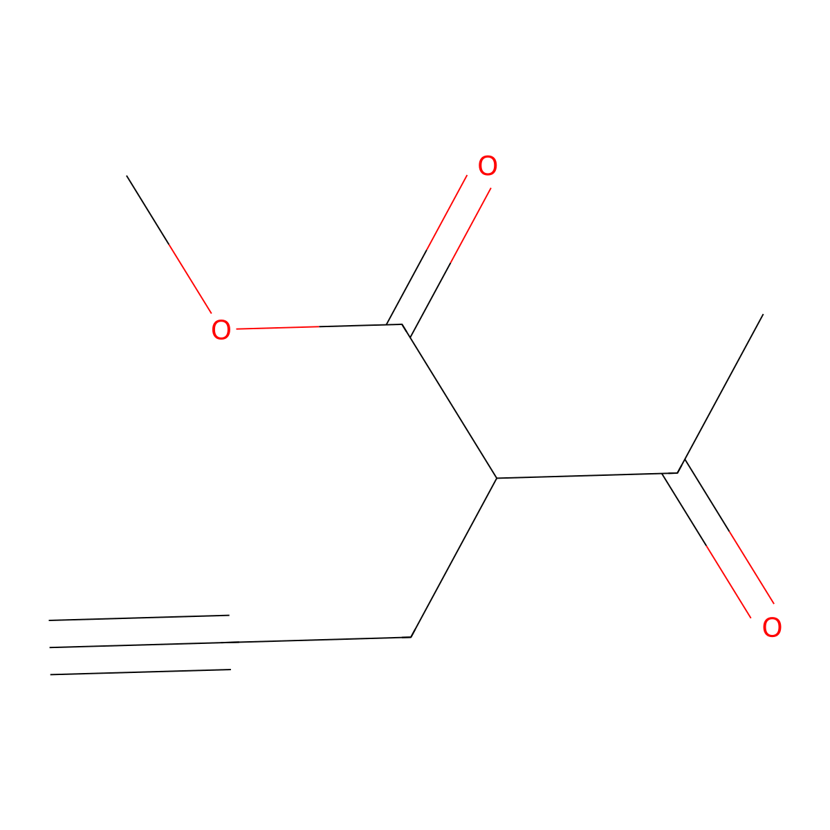 Methyl 2-acetylpent-4-ynoate molecular structure, CAS 101413-11-0