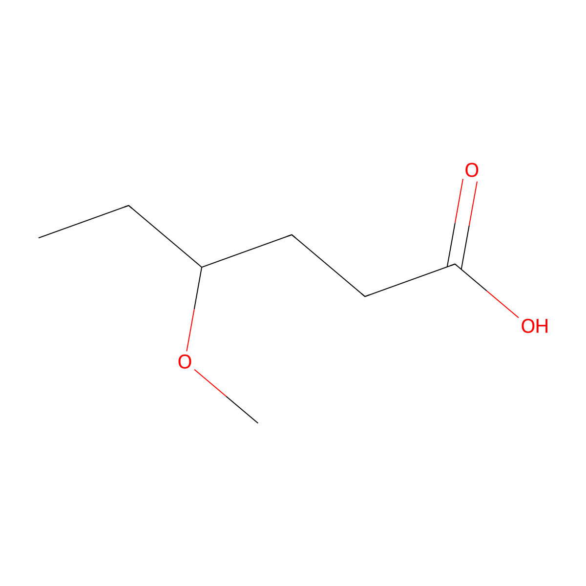 4-Methoxyhexanoic acid molecular structure, CAS 101414-83-9