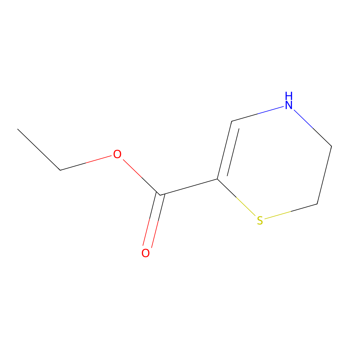 ethyl 3,4-dihydro-2H-1,4-thiazine-6-carboxylate molecular structure, CAS 101417-21-4