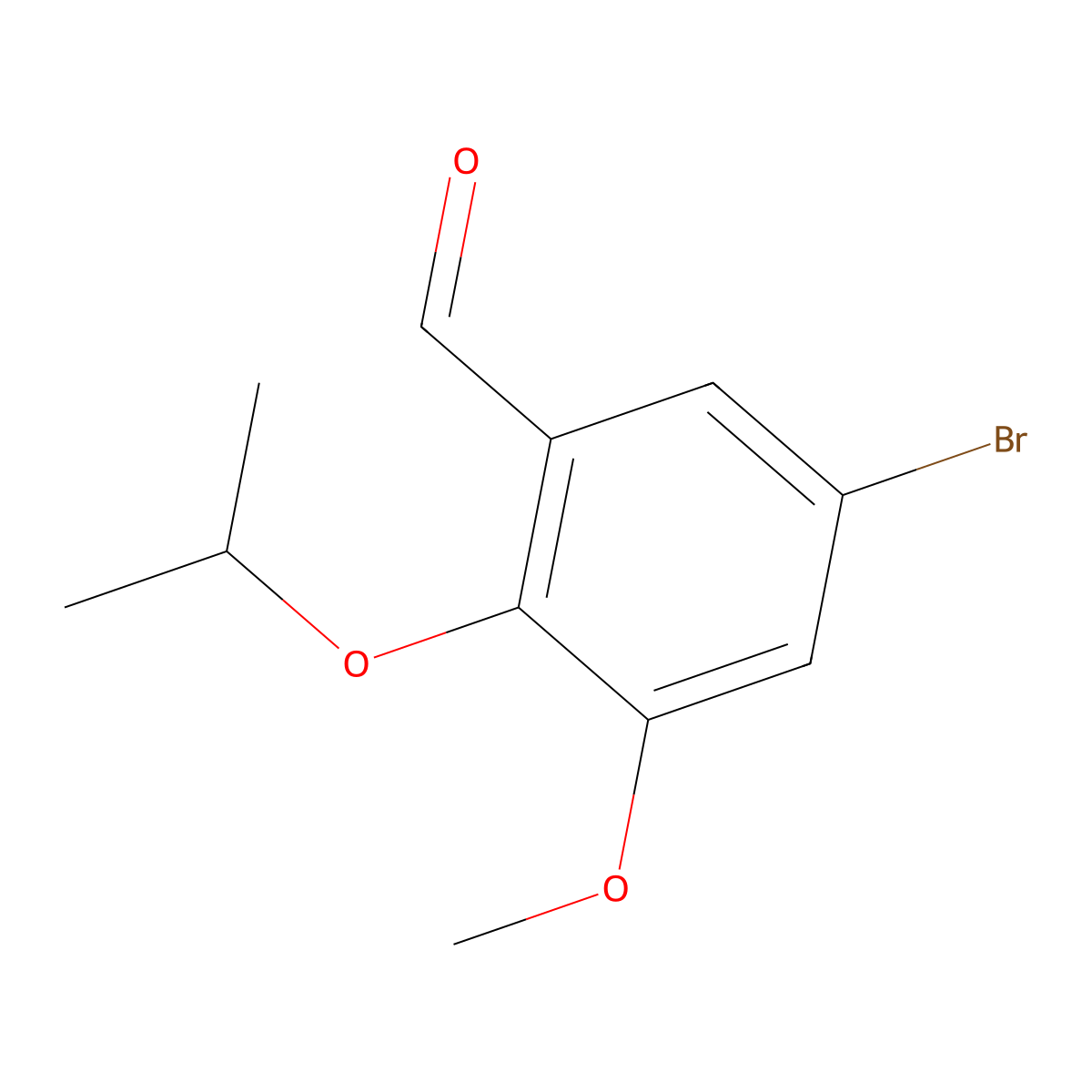 5-Bromo-2-isopropoxy-3-methoxybenzaldehyde molecular structure, CAS 101417-33-8