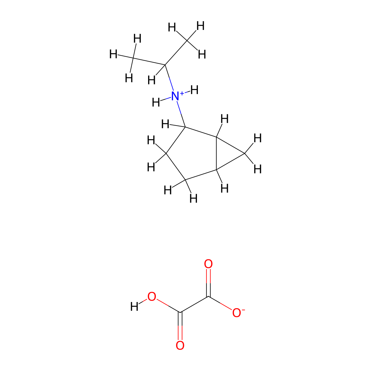 Ethylamine, N-bicyclo(3.1.0)hex-2-yl-1-methyl-, oxalate molecular structure, CAS 101418-23-9