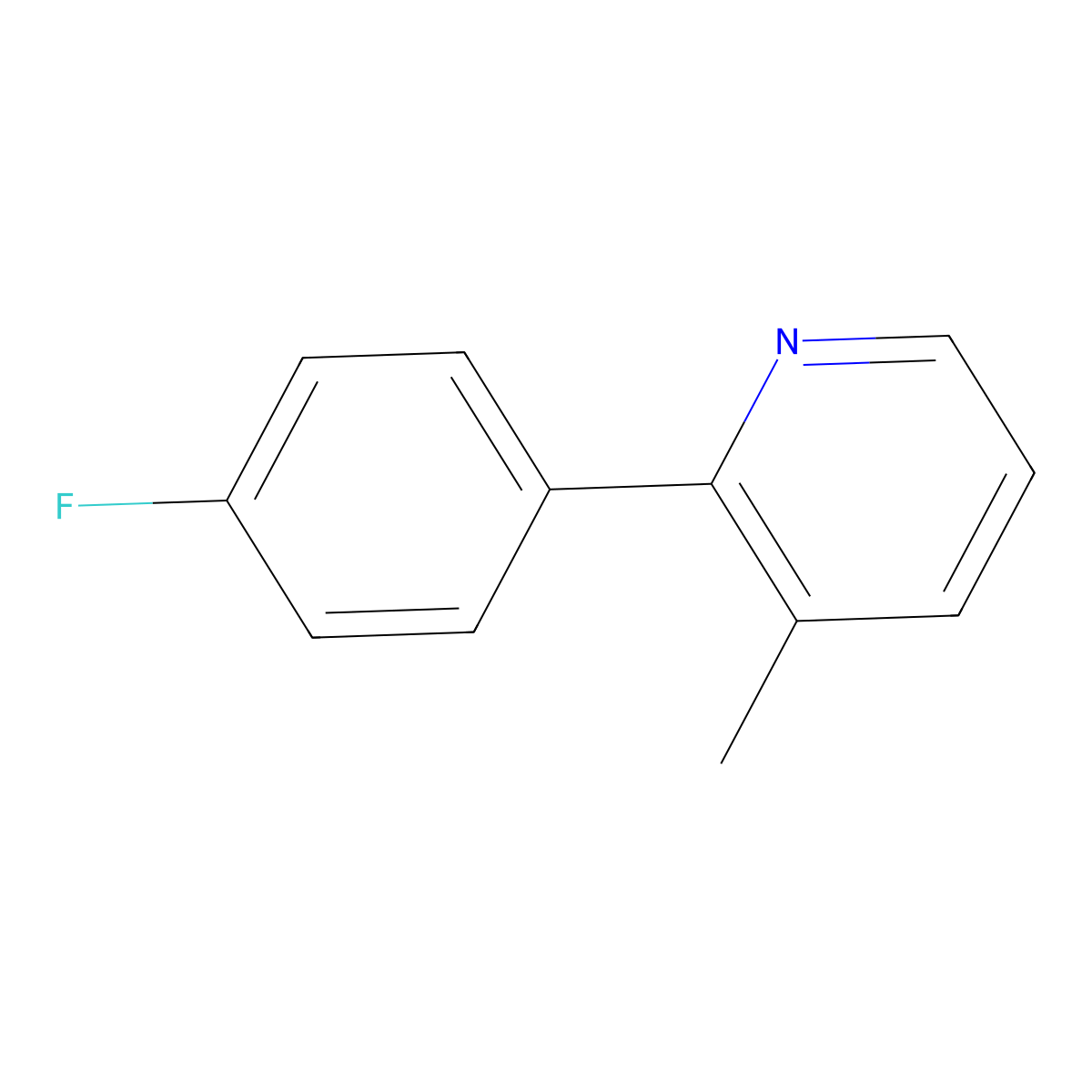 2-(4-Fluorophenyl)-3-methylpyridine molecular structure, CAS 101419-76-5