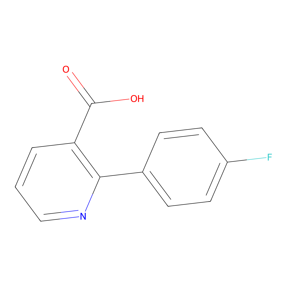 2-(4-Fluorophenyl)nicotinic acid molecular structure, CAS 101419-78-7