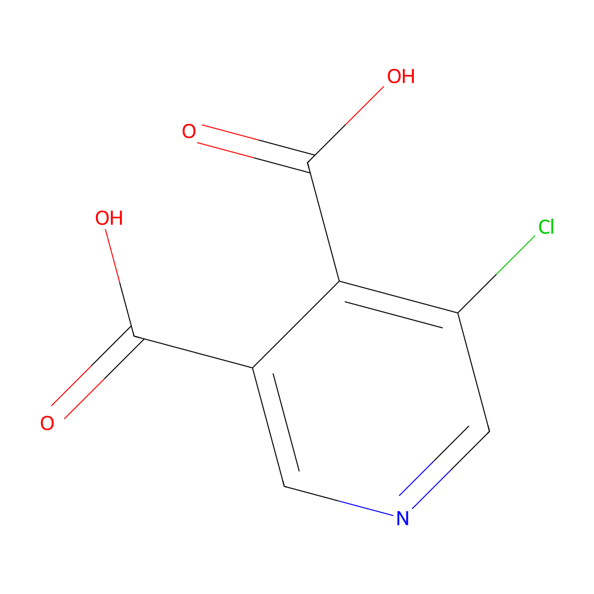 5-Chloropyridine-3,4-dicarboxylic acid molecular structure, CAS 101420-62-6