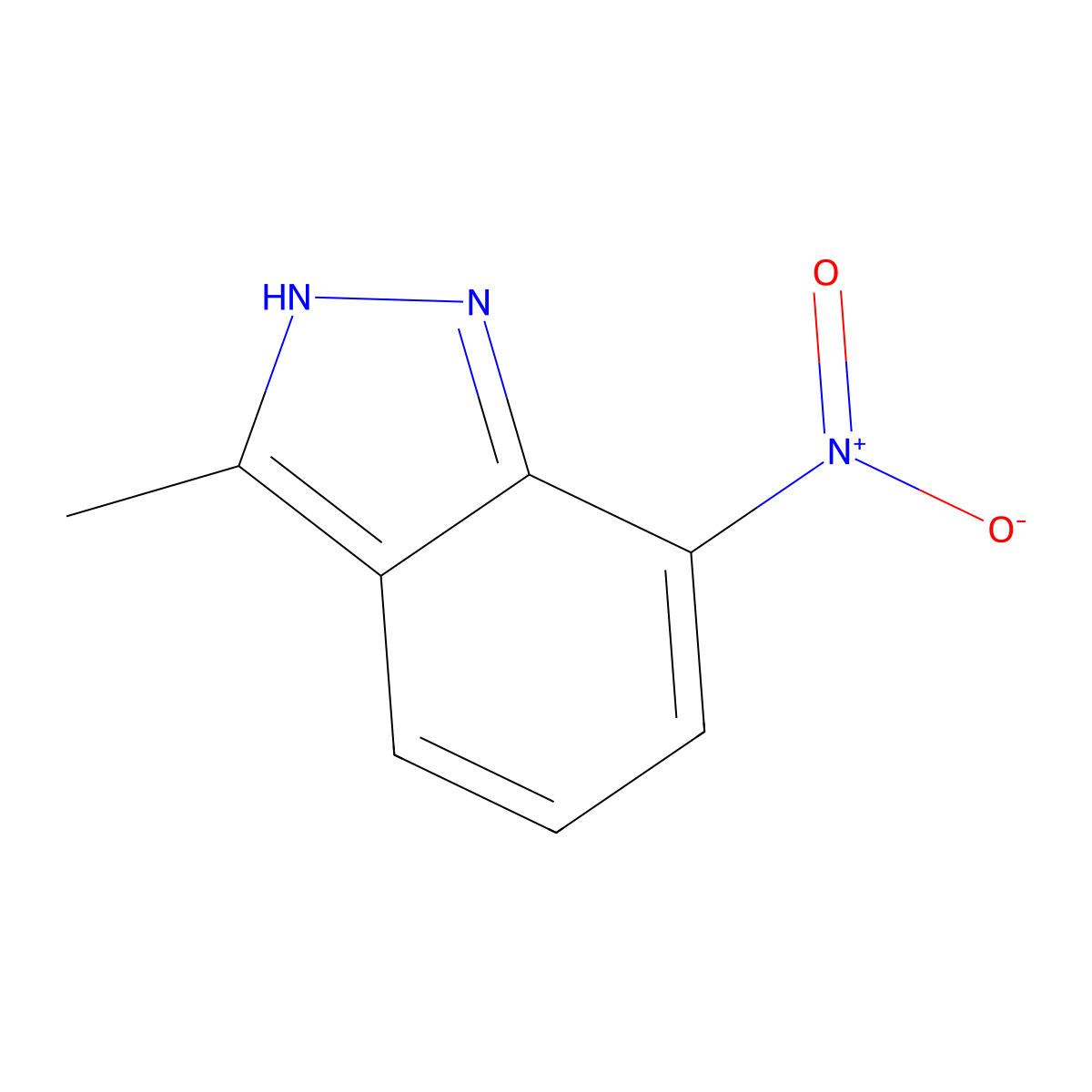 1H-Indazole, 3-methyl-7-nitro- molecular structure, CAS 101420-66-0