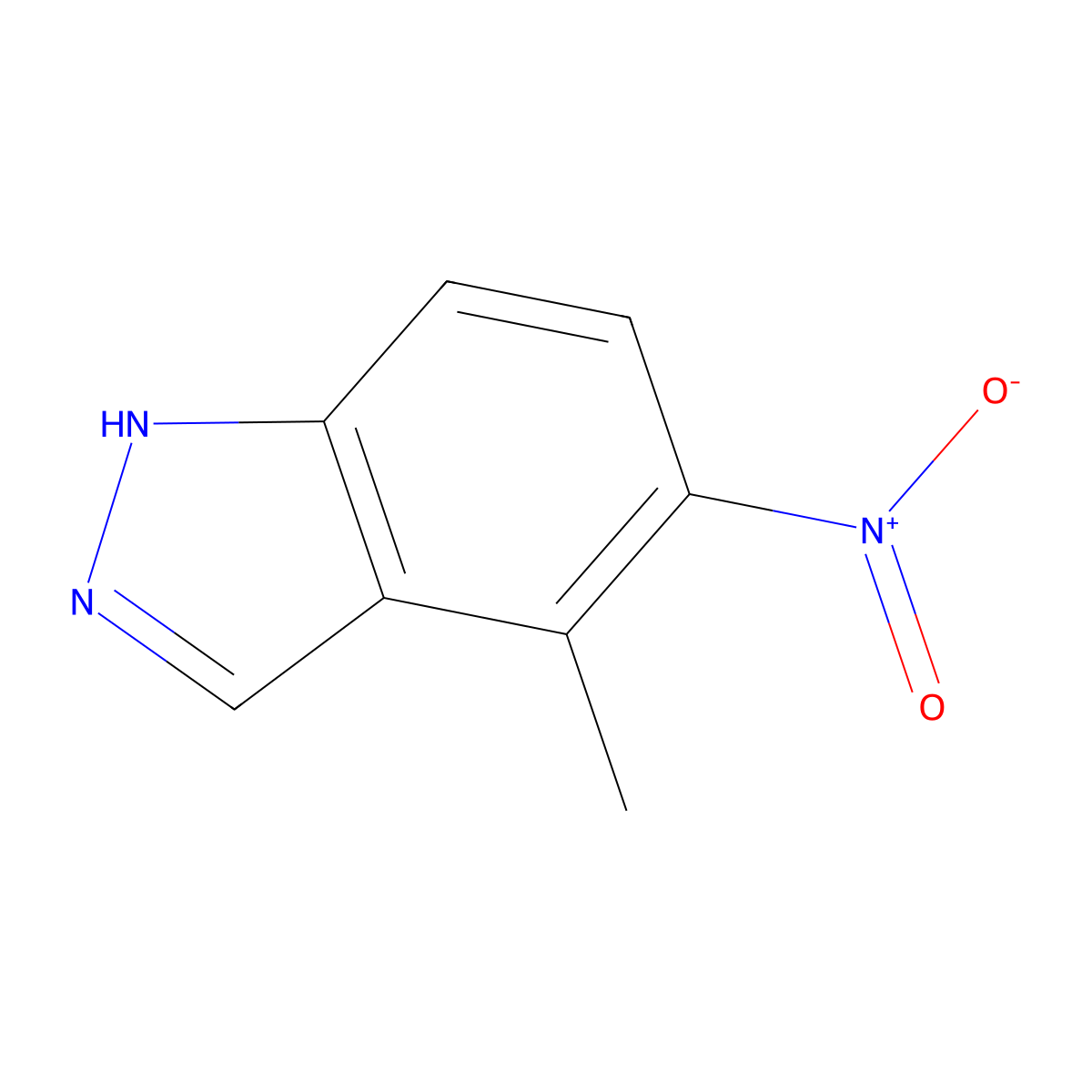 4-Methyl-5-nitro-1H-indazole molecular structure, CAS 101420-67-1
