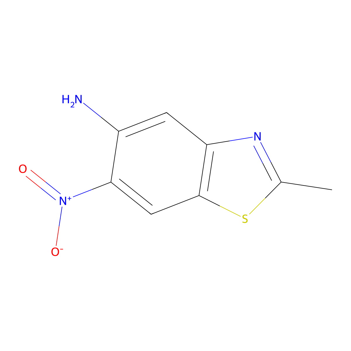 2-Methyl-6-nitrobenzo[d]thiazol-5-amine molecular structure, CAS 101420-68-2