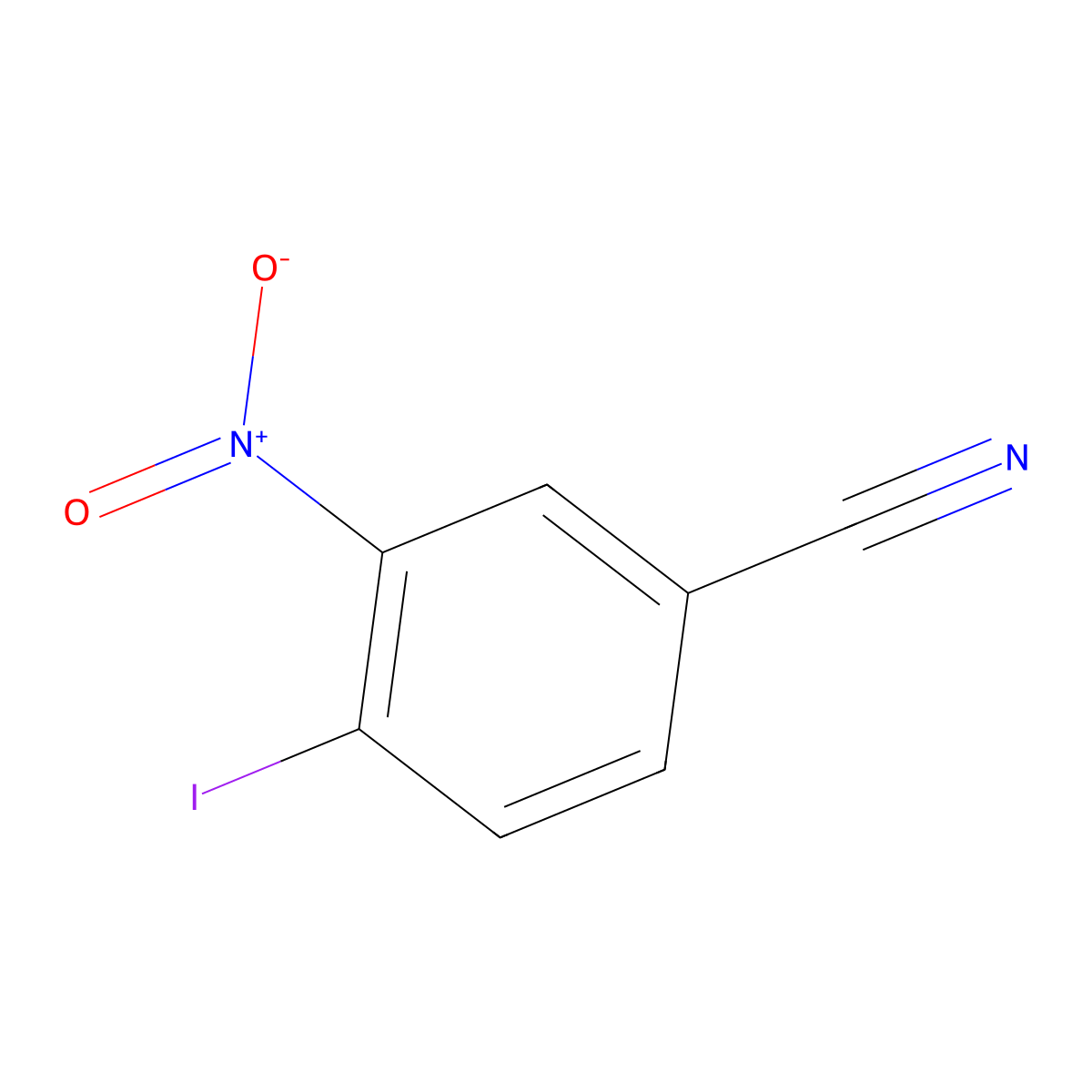 4-Iodo-3-nitrobenzonitrile molecular structure, CAS 101420-79-5