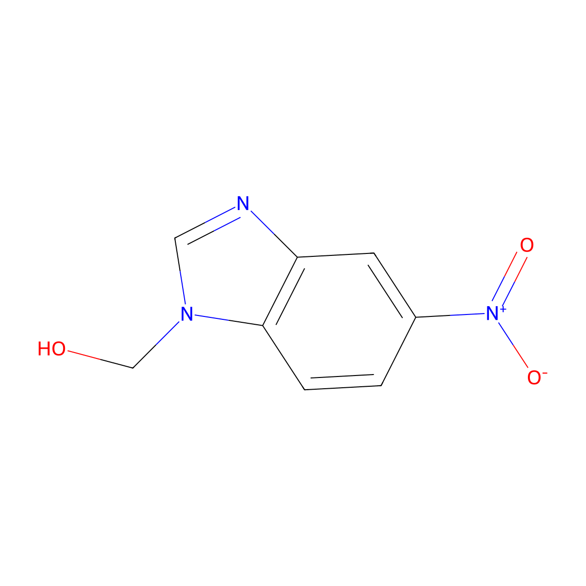 (5-Nitrobenzimidazol-1-yl)methanol molecular structure, CAS 101421-10-7