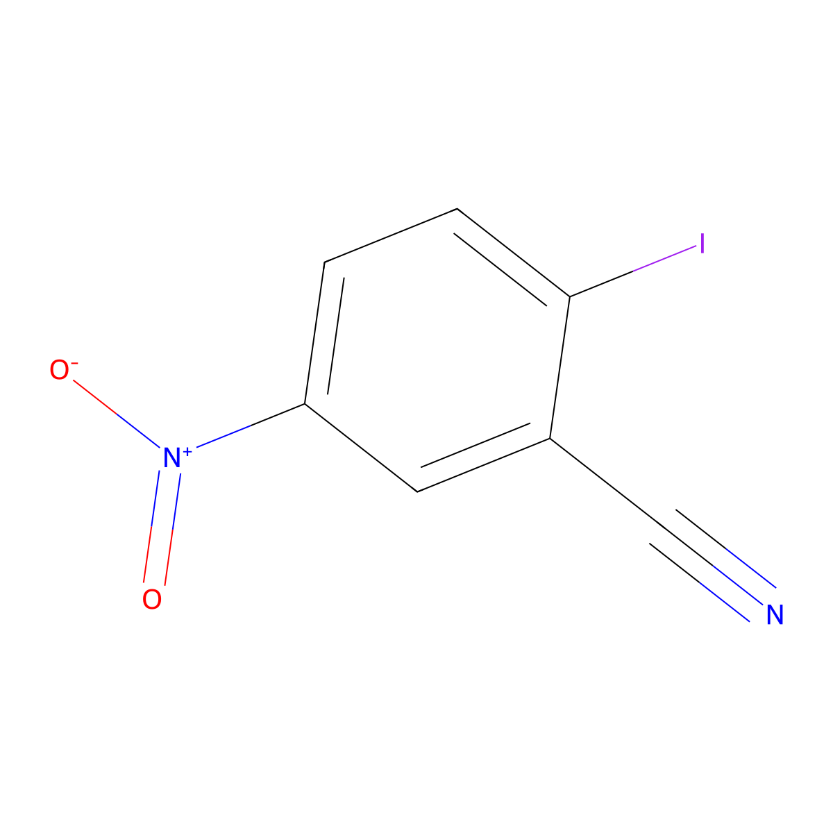 2-Iodo-5-nitrobenzonitrile molecular structure, CAS 101421-15-2