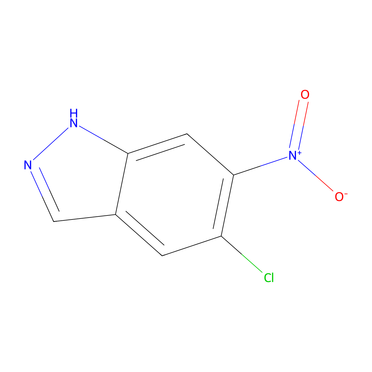 5-Chloro-6-nitro-1H-indazole molecular structure, CAS 101421-23-2