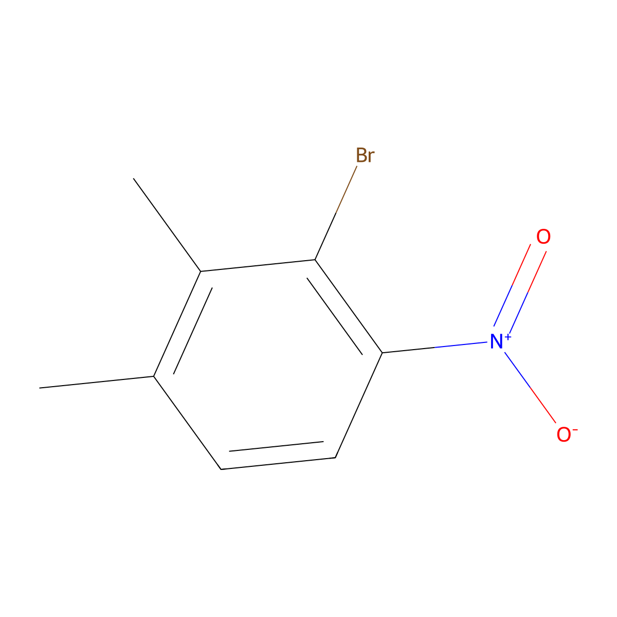 2-Bromo-3,4-dimethyl-1-nitrobenzene molecular structure, CAS 101421-62-9