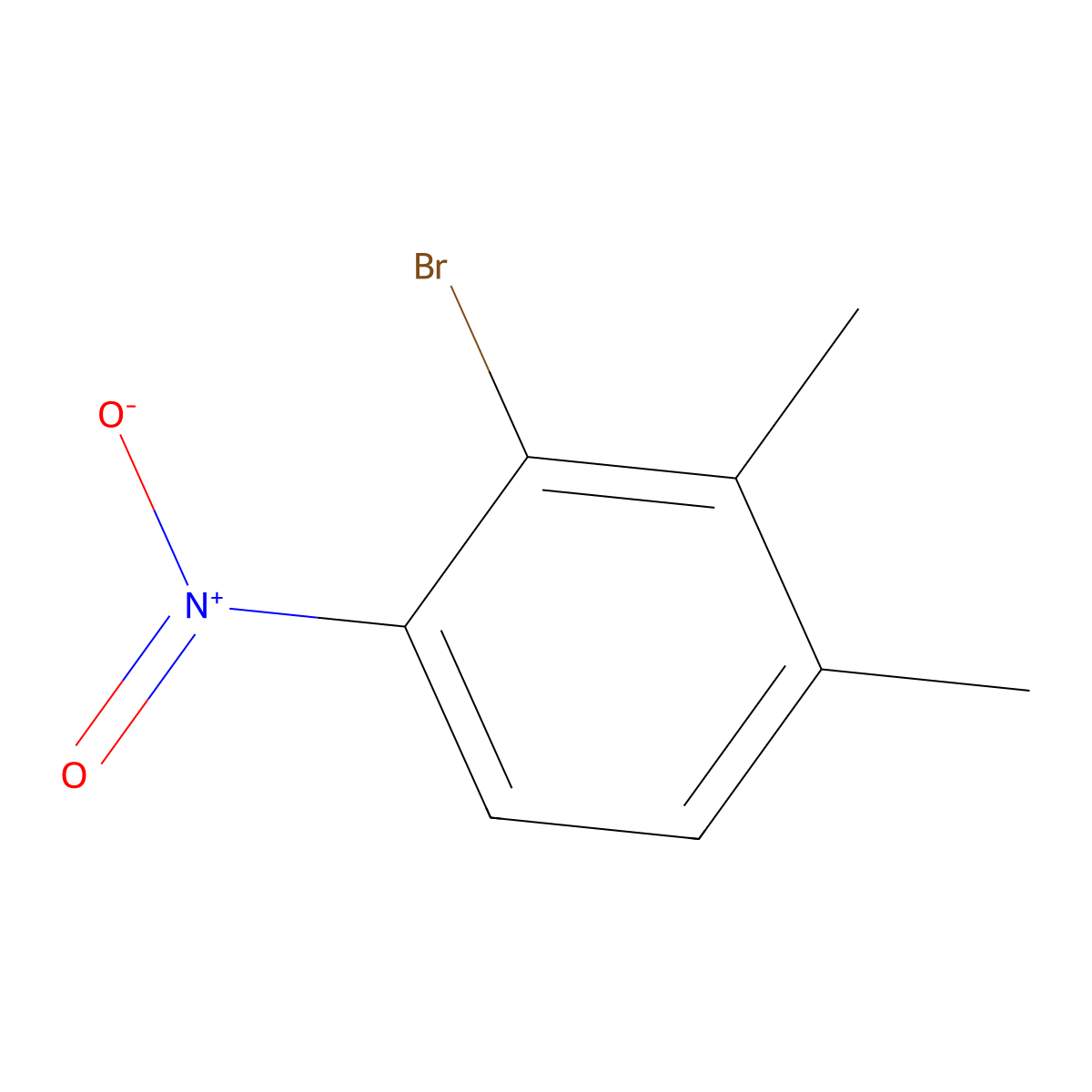 2-Bromo-3,4-dimethyl-1-nitrobenzene molecular structure, CAS 101421-62-9