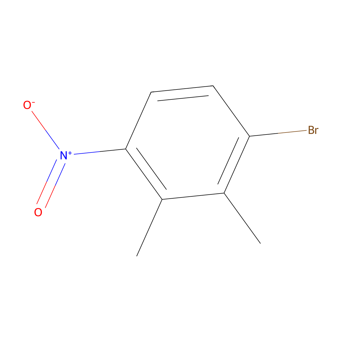 1-Bromo-2,3-dimethyl-4-nitrobenzene molecular structure, CAS 101421-63-0