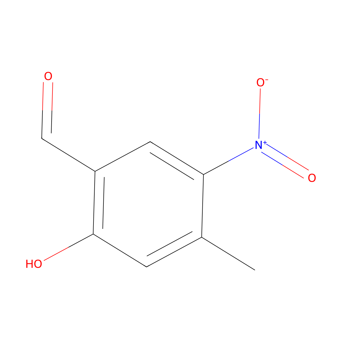 2-Hydroxy-4-methyl-5-nitrobenzaldehyde molecular structure, CAS 101421-77-6