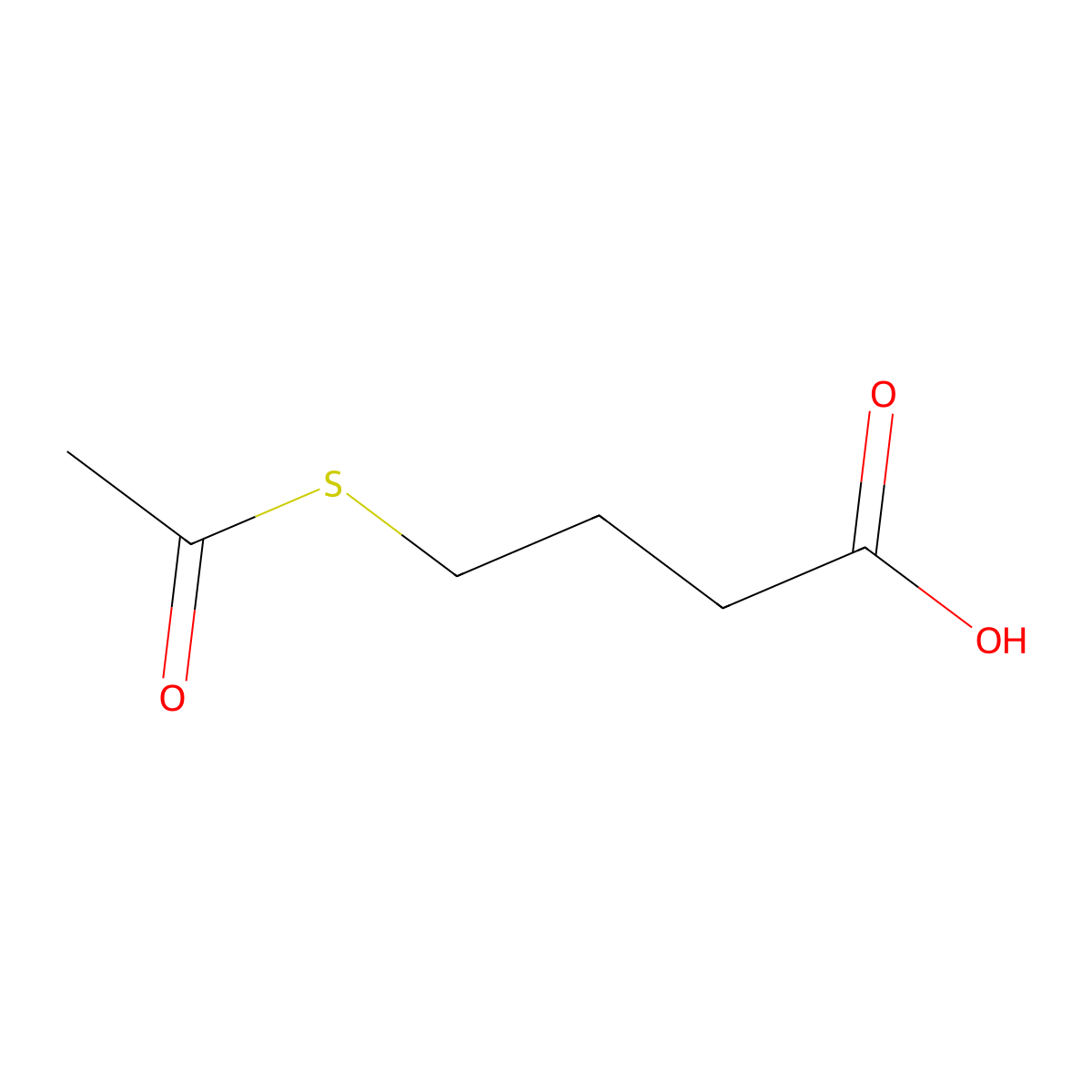 Butanoic acid, 4-(acetylthio)- molecular structure, CAS 101421-82-3