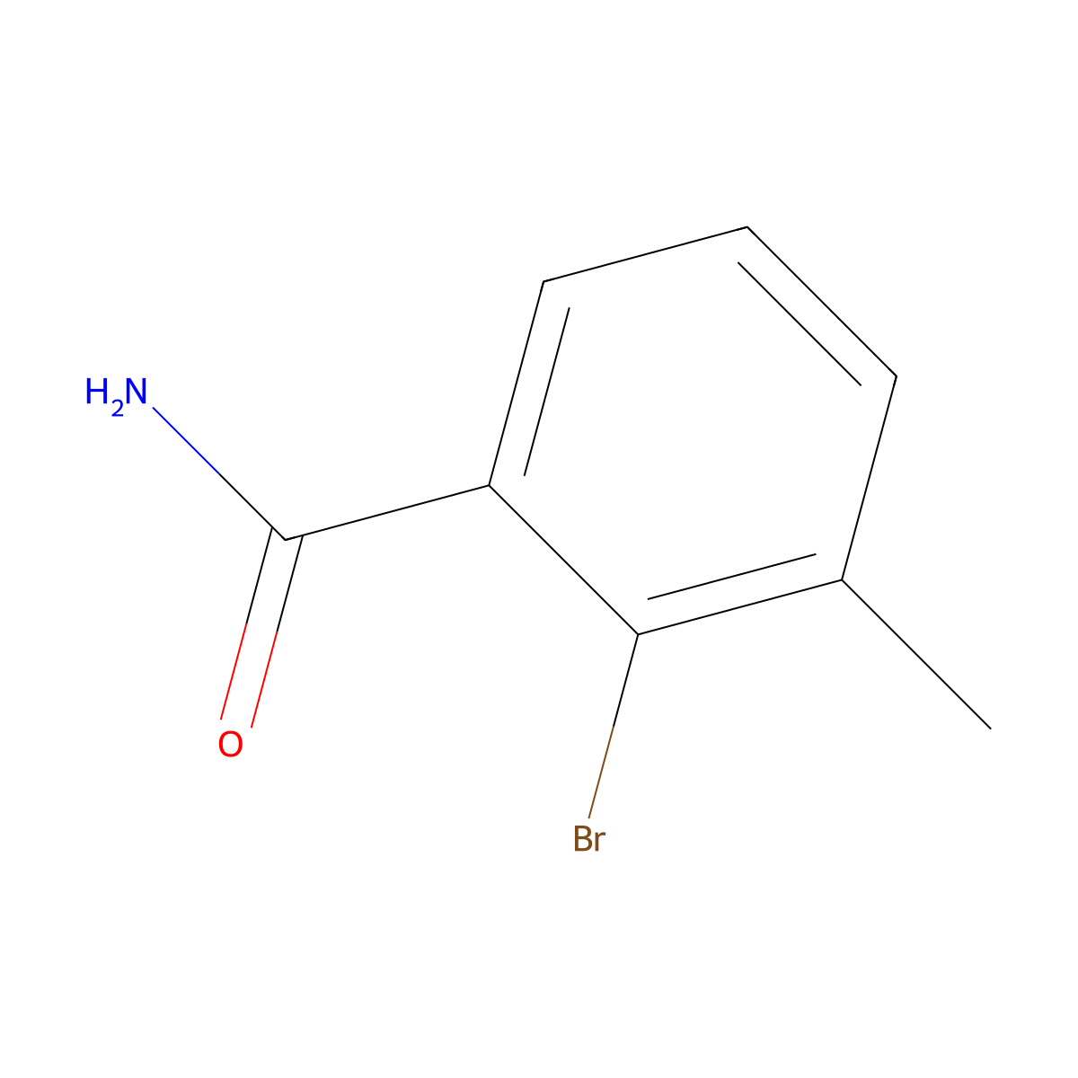 2-Bromo-3-methylbenzamide molecular structure, CAS 101421-85-6