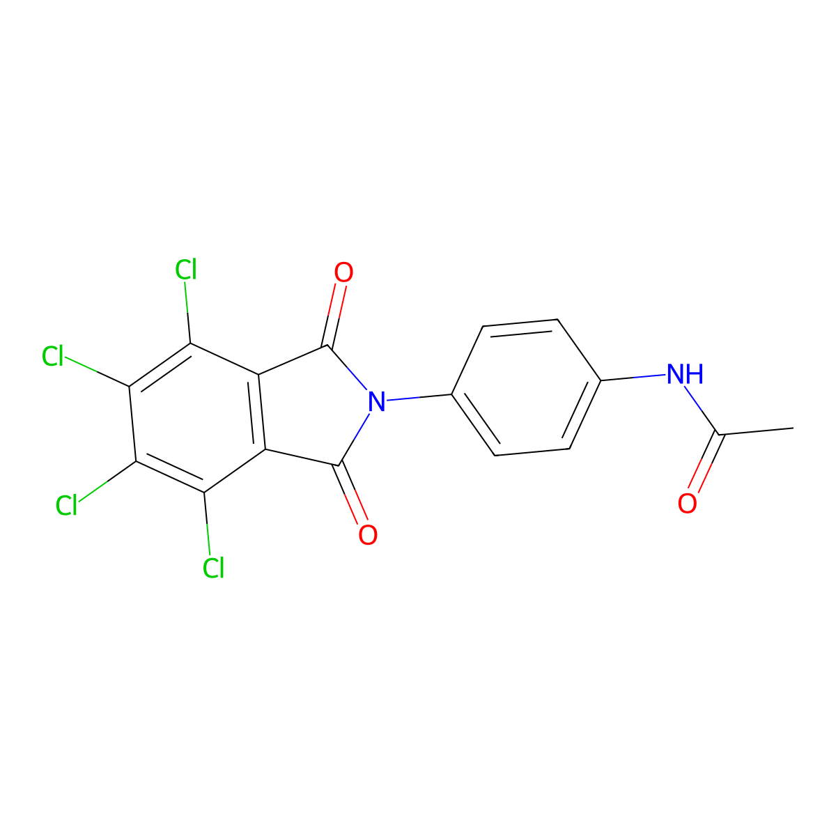 N-[4-(4,5,6,7-tetrachloro-1,3-dioxo-1,3-dihydro-2H-isoindol-2-yl)phenyl]acetamide molecular structure, CAS 101422-36-0