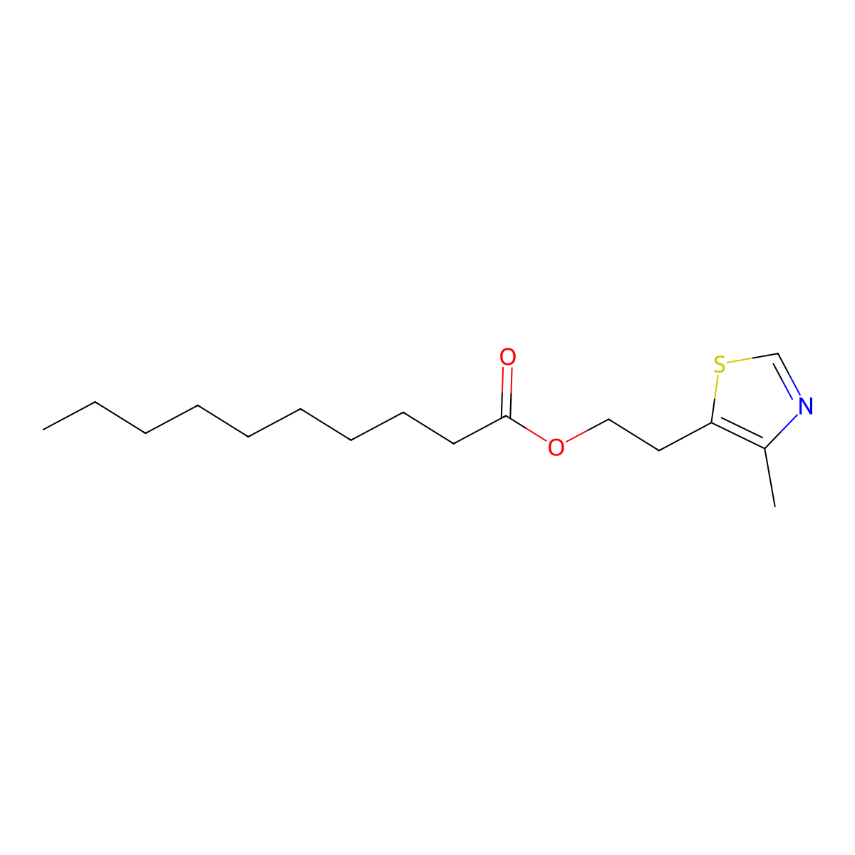 2-(4-Methyl-5-thiazolyl)ethyl decanoate molecular structure, CAS 101426-31-7