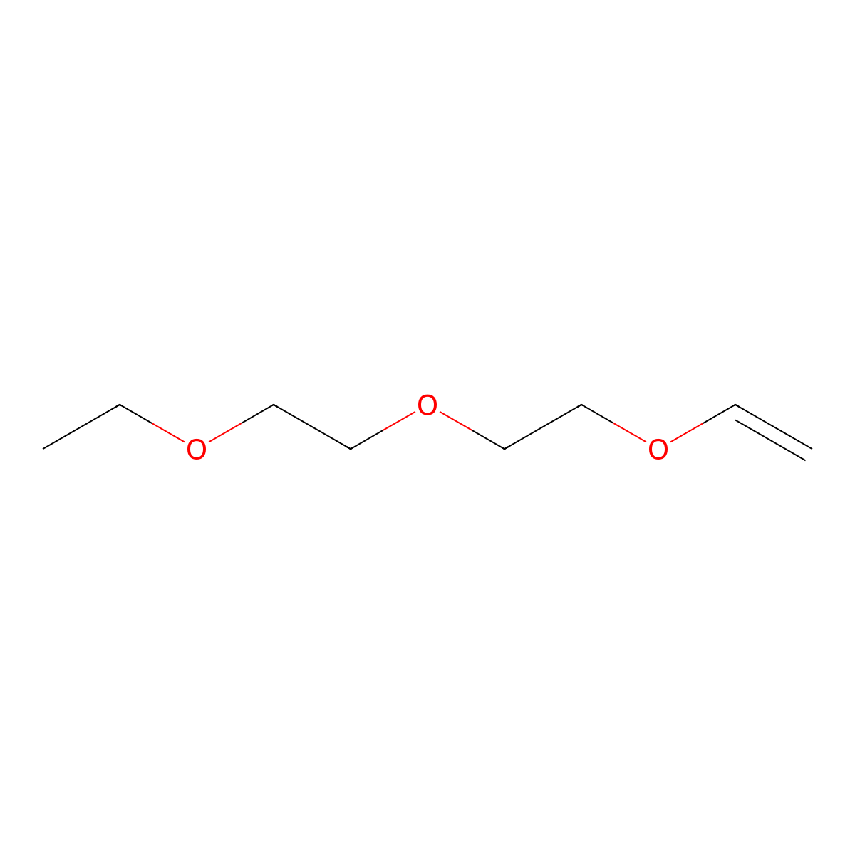 Diethylene glycol ethyl vinyl ether molecular structure, CAS 10143-53-0