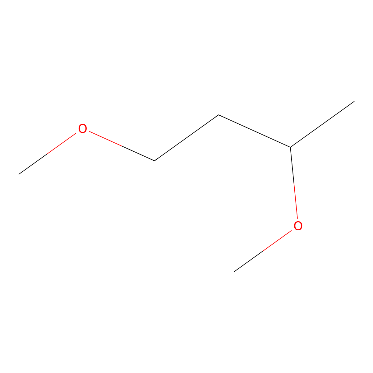 1,3-Dimethoxybutane molecular structure, CAS 10143-66-5