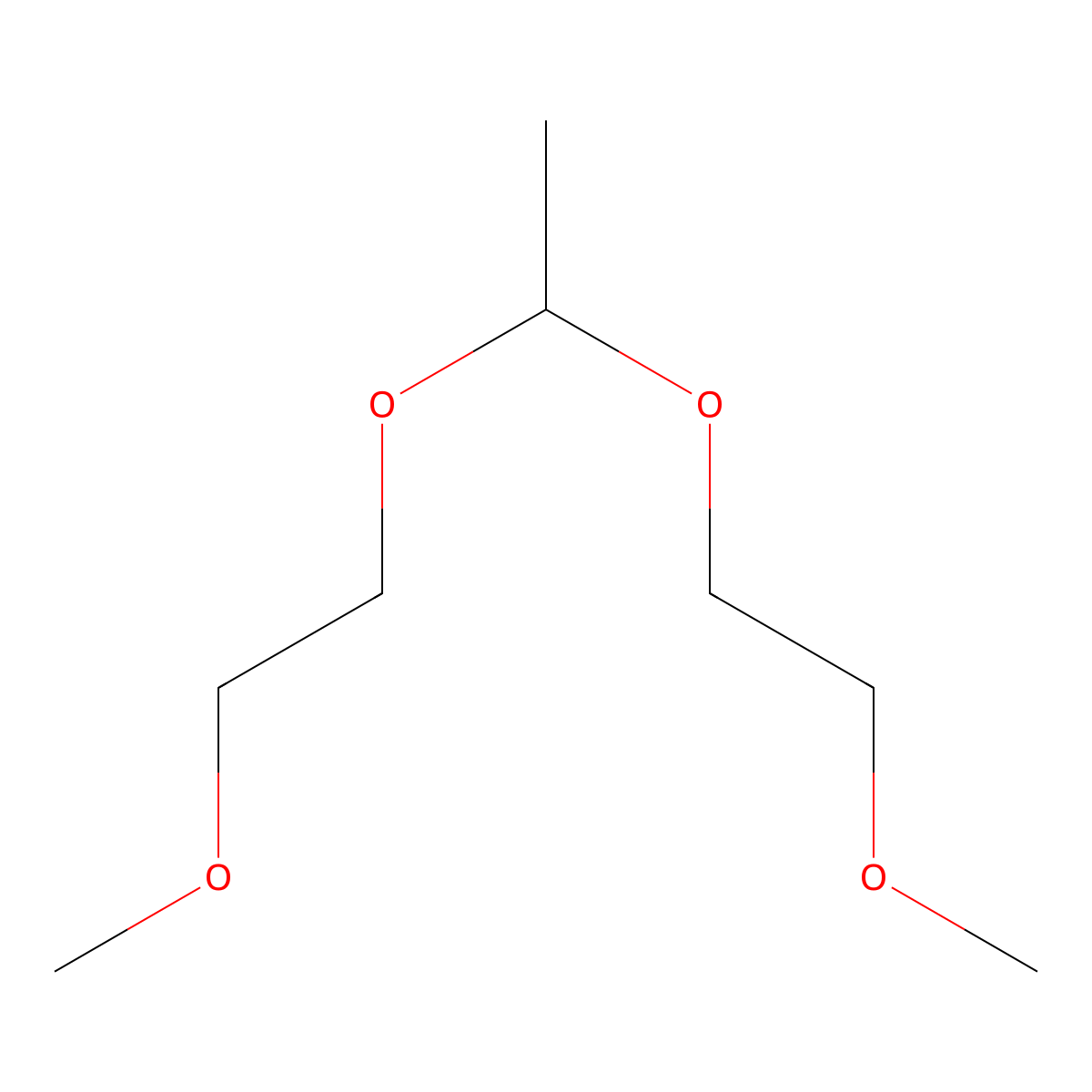 6-Methyl-2,5,7,10-tetraoxaundecane molecular structure, CAS 10143-67-6