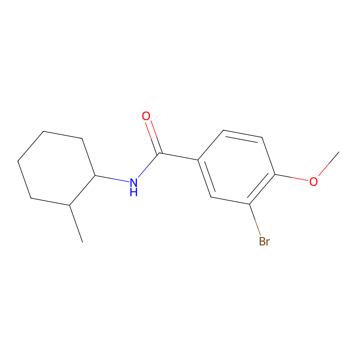 3-bromo-4-methoxy-N-(2-methylcyclohexyl)benzamide molecular structure, CAS 1014305-74-8