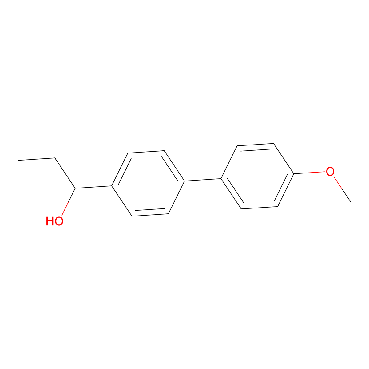 |A-Ethyl-4'-methoxy[1,1'-biphenyl]-4-methanol molecular structure, CAS 101431-14-5