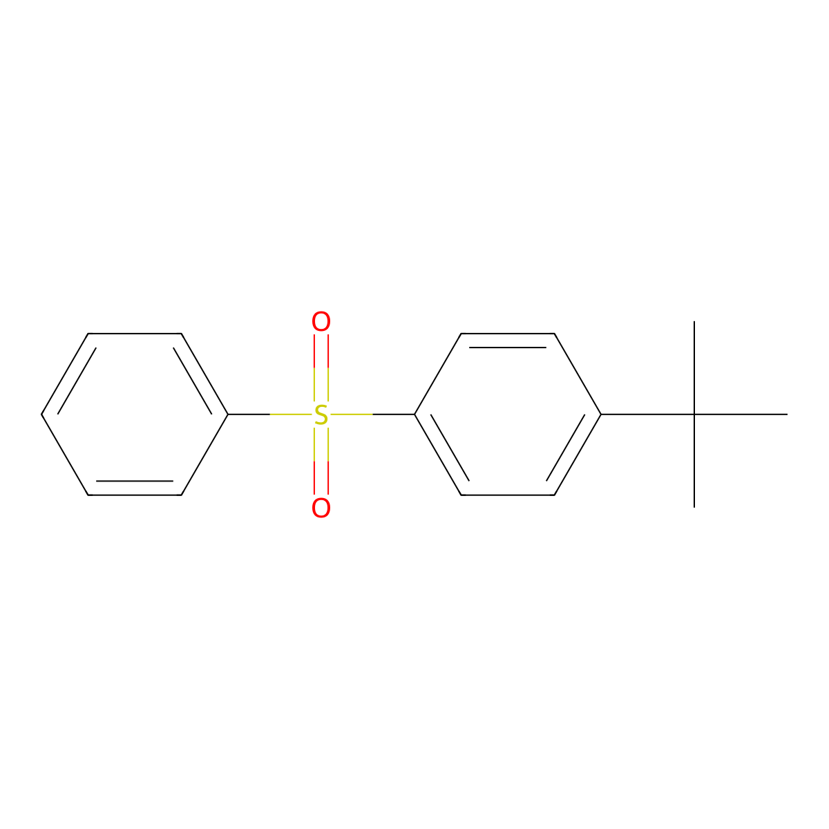Benzene, 1-(1,1-dimethylethyl)-4-(phenylsulfonyl)- molecular structure, CAS 101431-40-7