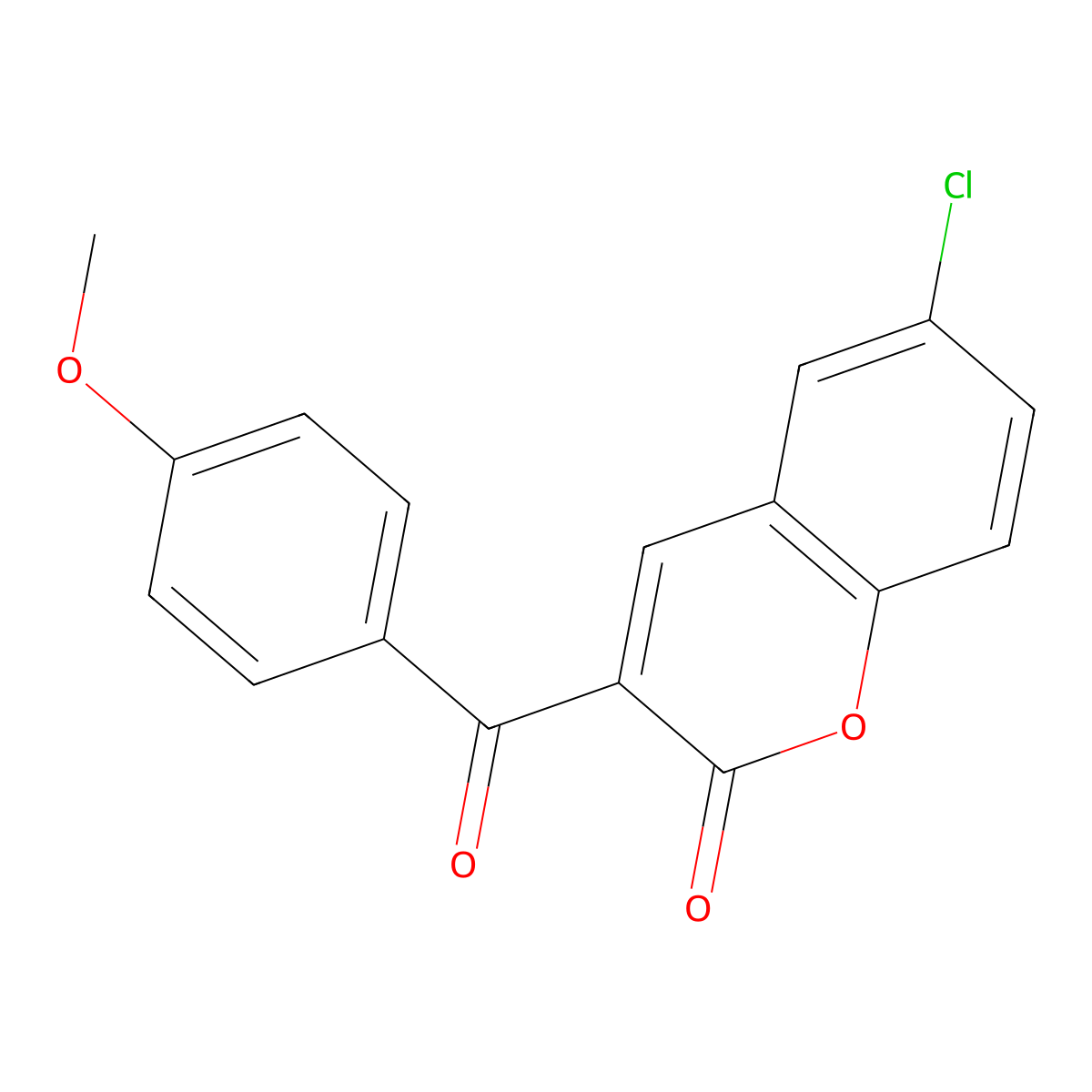 6-chloro-3-(4-methoxybenzoyl)-2H-chromen-2-one molecular structure, CAS 101439-45-6
