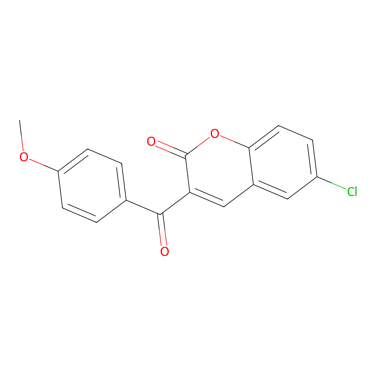 6-chloro-3-(4-methoxybenzoyl)-2H-chromen-2-one molecular structure, CAS 101439-45-6