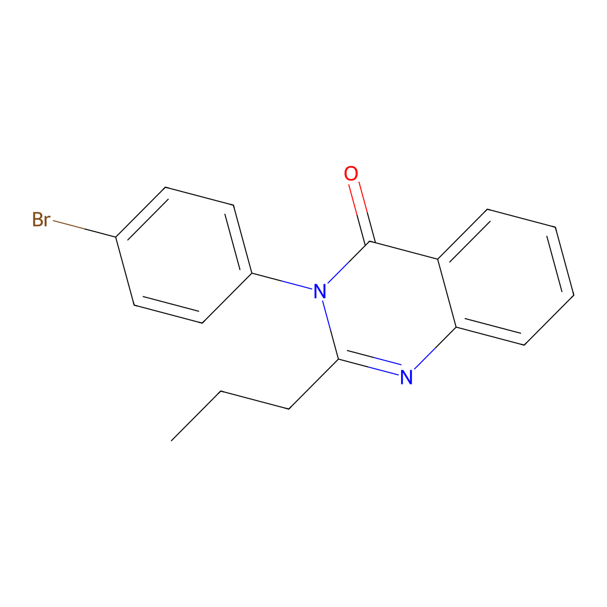 4(3H)-Quinazolinone, 3-(4-bromophenyl)-2-propyl- molecular structure, CAS 101440-64-6