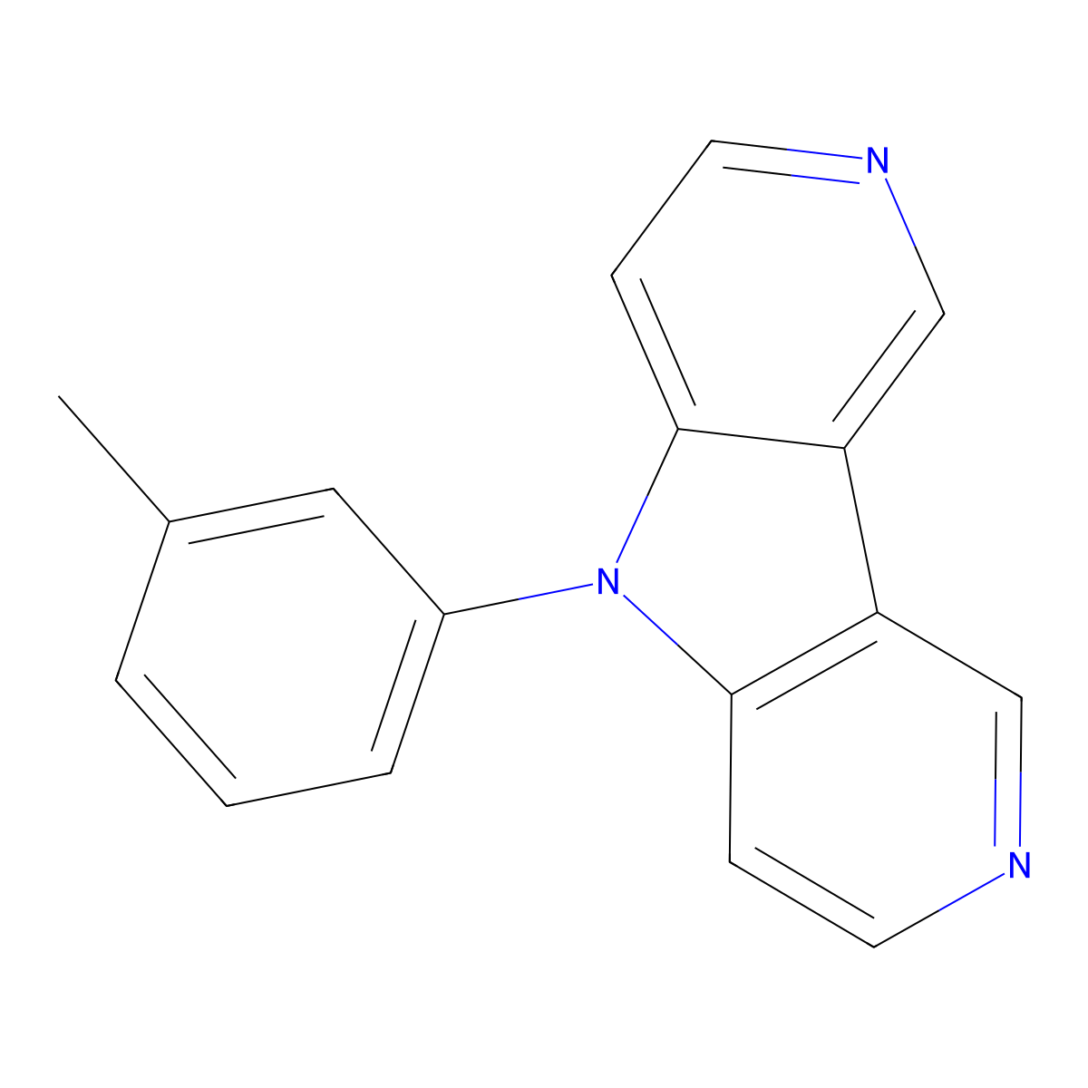 5-(m-Tolyl)-5H-pyrrolo(3,2-c:4,5-c')dipyridine molecular structure, CAS 1014403-09-8