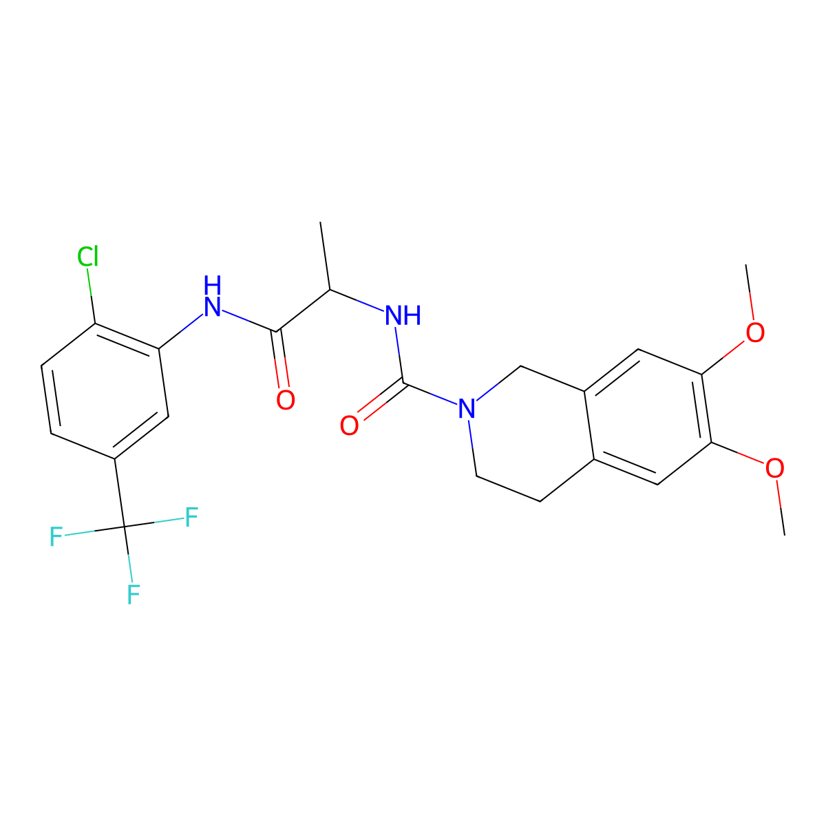 C22H23ClF3N3O4 molecular structure, CAS 1014404-08-0