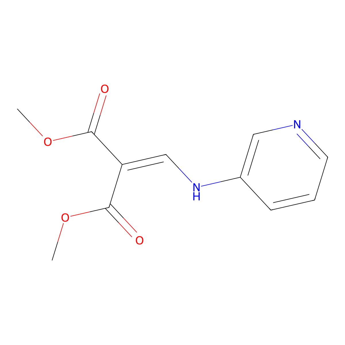1,3-Dimethyl 2-{[(pyridin-3-yl)amino]methylidene}propanedioate molecular structure, CAS 1014404-89-7