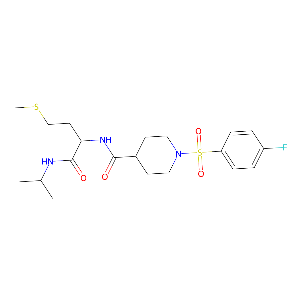 C20H30FN3O4S2 molecular structure, CAS 1014406-60-0