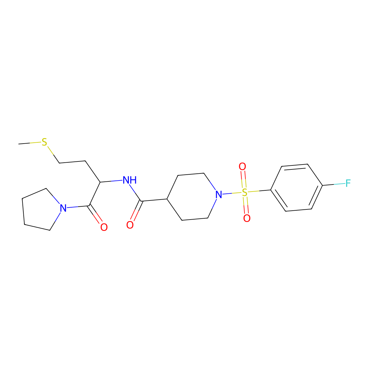 C21H30FN3O4S2 molecular structure, CAS 1014409-27-8