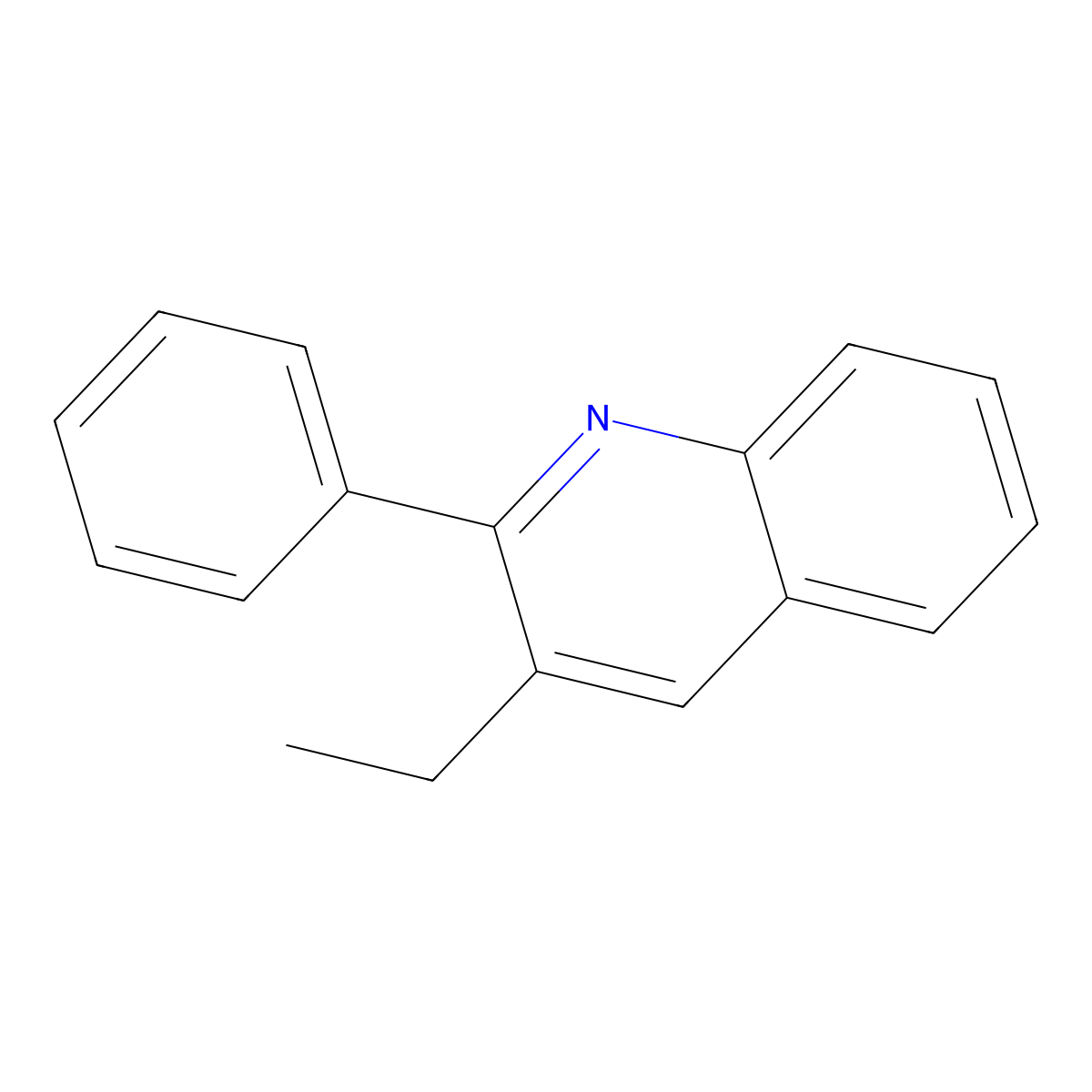 Quinoline, 3-ethyl-2-phenyl- molecular structure, CAS 101441-53-6