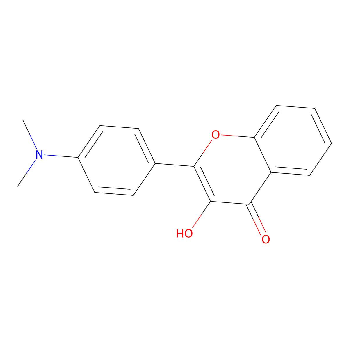 4'-Dimethylaminoflavonol molecular structure, CAS 101442-35-7