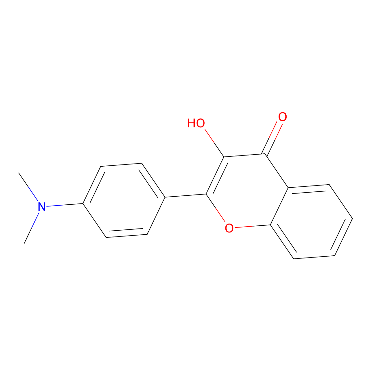4'-Dimethylaminoflavonol molecular structure, CAS 101442-35-7