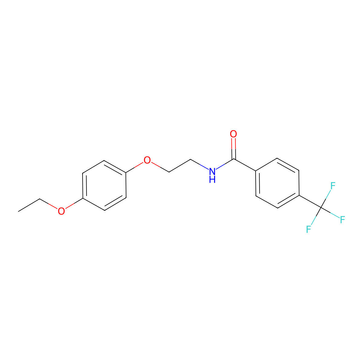 N-[2-(4-ethoxyphenoxy)ethyl]-4-(trifluoromethyl)benzamide molecular structure, CAS 1014429-92-5