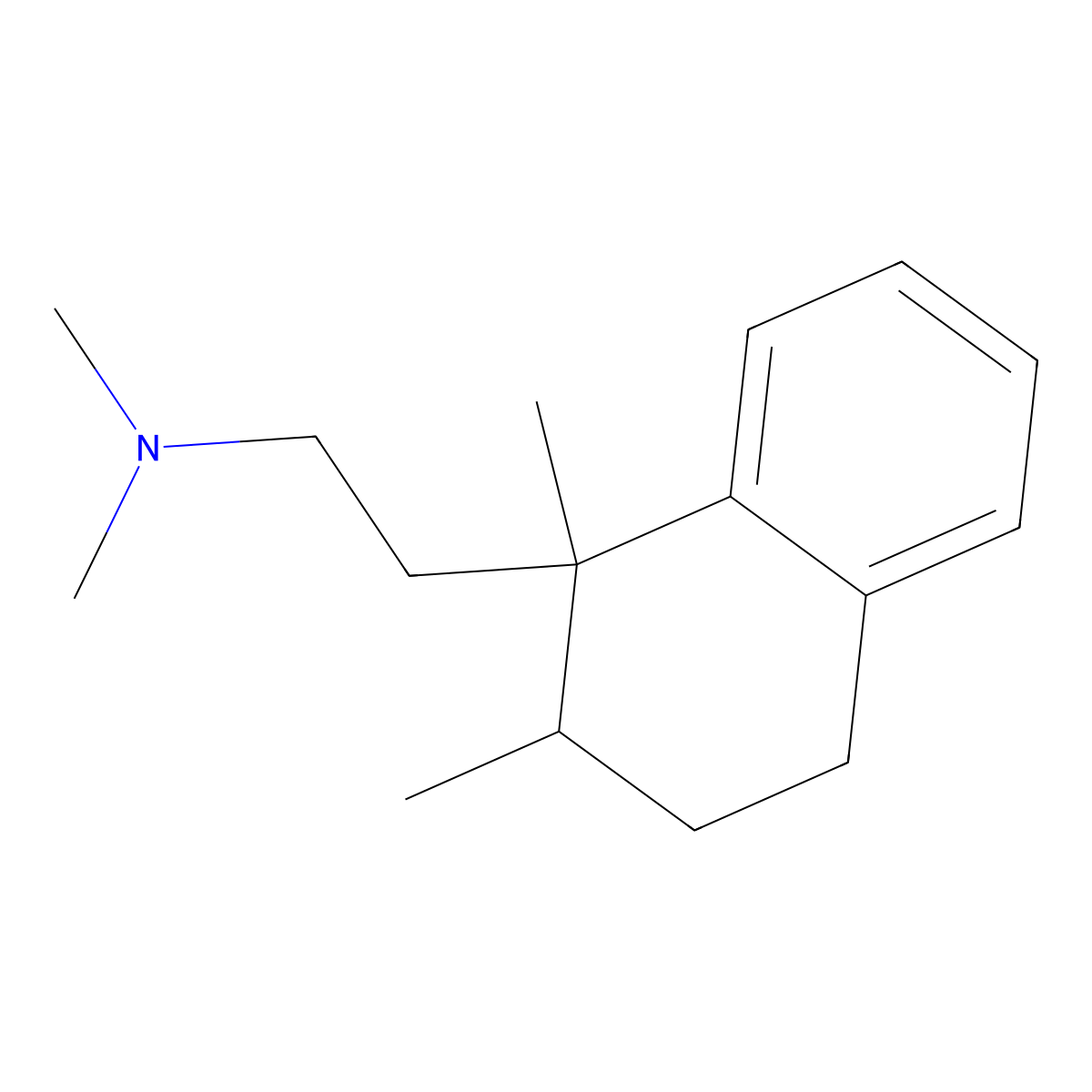 2-(1,2-Dimethyl-1,2,3,4-tetrahydronaphthalen-1-yl)-N,N-dimethylethan-1-amine molecular structure, CAS 101449-01-8