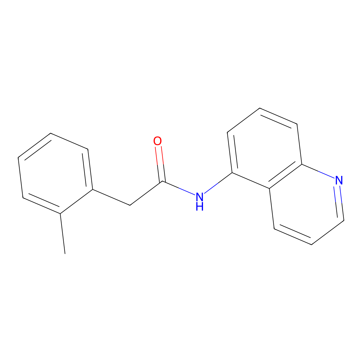 2-(2-methylphenyl)-N-(5-quinolinyl)acetamide molecular structure, CAS 1014497-97-2