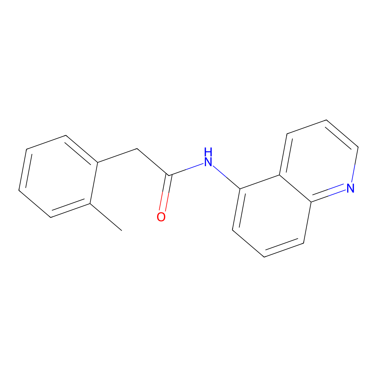 2-(2-methylphenyl)-N-(5-quinolinyl)acetamide molecular structure, CAS 1014497-97-2