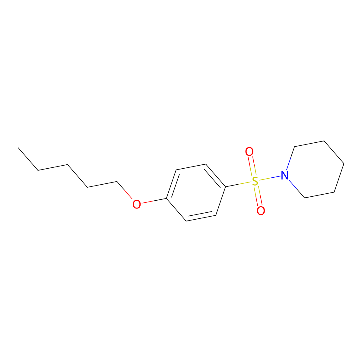 [(4-Pentyloxyphenyl)sulfonyl]piperidine molecular structure, CAS 101450-51-5