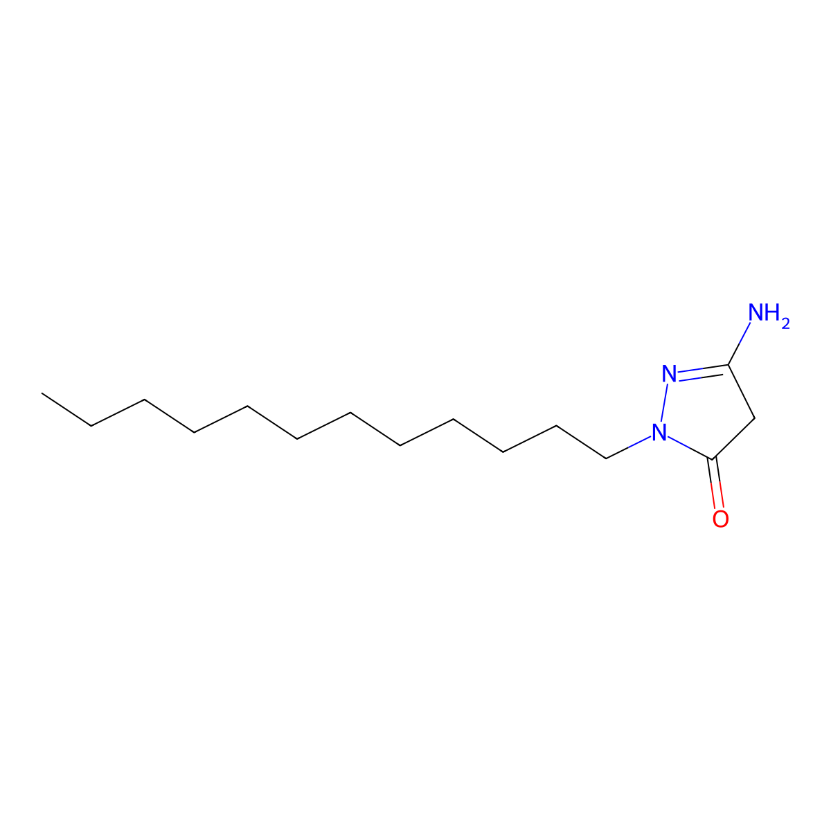 5-Amino-2-dodecyl-2,4-dihydro-3H-pyrazol-3-one molecular structure, CAS 101452-27-1