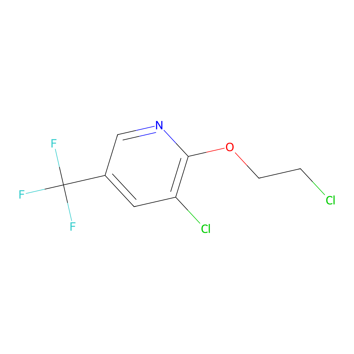 3-Chloro-2-(2-chloroethoxy)-5-(trifluoromethyl)pyridine molecular structure, CAS 101456-71-7